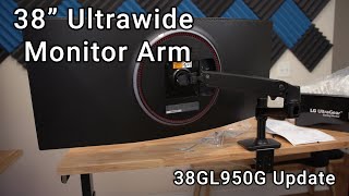 Ultrawide Monitor Arm Review amp Update  AmazonBasics Ergotron LG 38GL950G [upl. by Necaj]