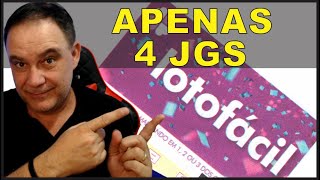 EM APENAS 4 JOGOS Simples Fechamento Para Lotofácil [upl. by Rennold]