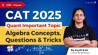 CAT 2024 Algebra Concepts Questions amp Tricks  Algebra Important Topics  Complete Algebra Guide [upl. by Argyres]