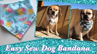 Easy Sew Dog Bandana Tutorial For Beginners [upl. by Brianna]