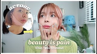 korean treatment✨ INSTANT LIFTING WITHOUT SURGERY  Erna Limdaugh [upl. by Naujit755]