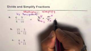 How to Divide and Simplify Fractions Simple Approach with Examples [upl. by Nedyrb]