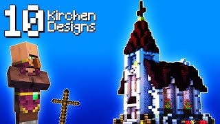 10 Kirchen Designs in Minecraft 🔟 Minecraft Tempel bauen deutsch [upl. by Puttergill850]