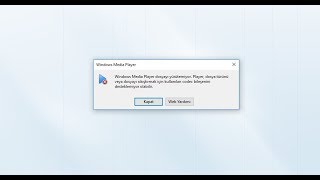 Windows Media Player Dosyayı Yürütemiyor Hatası ve Çözümü [upl. by Lisan531]
