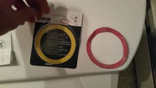 DIY HOW TO REPLACE KOHLER TOILET WATER TANK CANISTER SEAL PART GP1059291 [upl. by Neukam334]