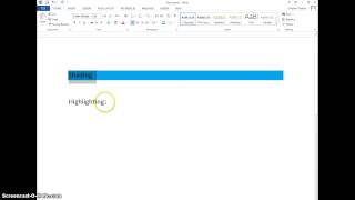 How to Shade and Highlight in Word [upl. by Fagan]