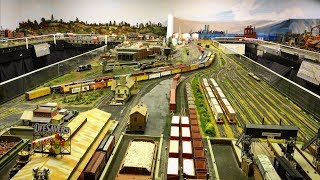 Large Private Model Railroad layout in HO scale 4K UHD [upl. by Ennaeus]