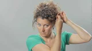 Curly Hair Updo  Hair Tutorial  Tasha Arnall [upl. by Enyaj181]