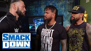 Jey Uso walks out on Roman Reigns and Jimmy Uso SmackDown June 11 2021 [upl. by Enylorac122]