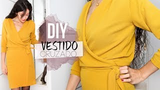 DIY WRAP DRESS  Cómo hacer un vestido cruzado [upl. by Auqinet]