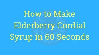 How to Make Elderberry Cordial Syrup Recipe in 60 Seconds [upl. by Dnalrah123]