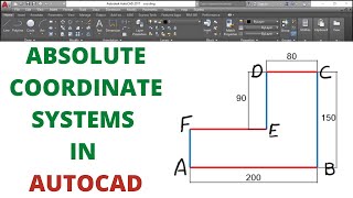 ABSOLUTE COORDINATE SYSTEMS IN AUTOCAD [upl. by Kayley974]