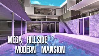 Huge Hillside Private Modern Mansion  ROBLOX BLOXBURG [upl. by Akemak285]