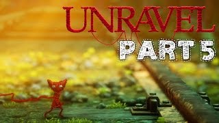 Unravel Gameplay Walkthrough Part 5  OFF THE RAILS Chapter 5 All Collectibles amp Secrets [upl. by Curkell]