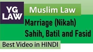 Marriage under Muslim Law  Family Law [upl. by Geis]