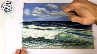 Dibujo al Pastel 3  Como Dibujar una Marina con Pasteles gises pastel  soft pastels [upl. by Nerret182]