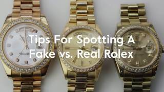 Tips For Spotting A Fake vs Real Rolex [upl. by Annirok]