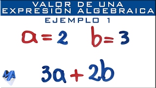 Valor numérico de expresiones algebraicas  Ejemplo 1 [upl. by Ayiram141]