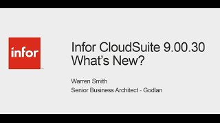 Infor CloudSuite Industrial SyteLine ERP 90030 New Functionality amp Enhancements [upl. by Hildagard]