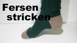 Fersen stricken  Käppchenferse  Socken stricken [upl. by Rodman387]