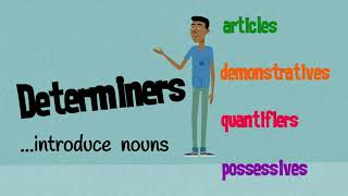 Determiners Articles Demonstratives Quantifiers amp Possessives  EasyTeaching [upl. by Einned495]