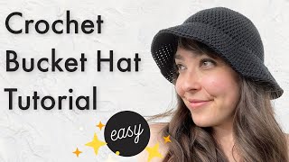 Easy Crochet Bucket Hat Pattern  Detailed DIY Tutorial [upl. by Otsedom276]