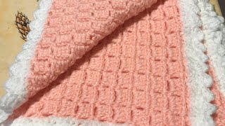 Tuto crochet comment faire une couverture pour bébé [upl. by Sanbo]