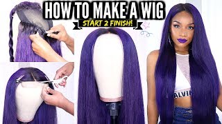 How to Make a Wig START TO FINISH  DIY Lace Closure Wig [upl. by Auburn]