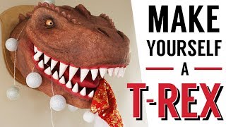 How to make a paper mache TRex tutorial with a twist in the end [upl. by Airlie]