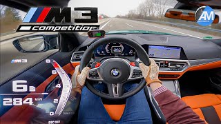 2021 BMW M3 510hp RWD  0100 amp 100200 kmh acceleration🏁  by Automann in 4K [upl. by Lartnom]