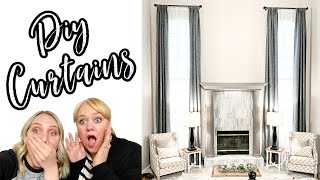 EASY DIY CURTAINS  ROD POCKETPLEATED CURTAINS [upl. by Naraa28]