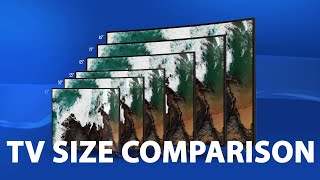 TV Size Comparison  43 vs 50 vs 55 vs 65 vs 75 vs 85 Inch [upl. by Eidderf288]