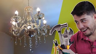 💡 Deu gosto INSTALAR esse LUSTRE de CRISTAL MARAVILHOSO [upl. by Aicirtal]