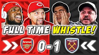 ARSENAL FANS ANGRY 🤬 FULL TIME REACTION TO ARSENAL 01 WEST HAM  PREMIER LEAGUE FAN REACTIONS [upl. by Ethelyn]