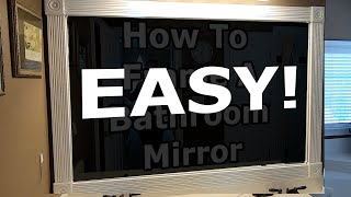 How To Frame A Bathroom Mirror In Three Minutes [upl. by Friedland]