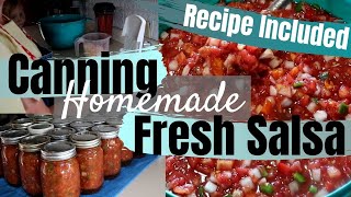 CANNING FRESH HOMEMADE SALSA  STEP BY STEP INSTRUCTIONS WITH RECIPE  POSITIVELY AMY [upl. by Attenauq]