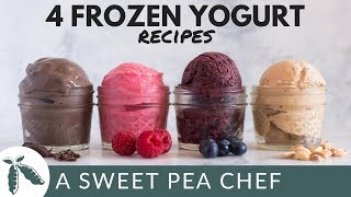 How To Make Frozen Yogurt  4 New Frozen Yogurt Recipes  A Sweet Pea Chef [upl. by Sitsuj]