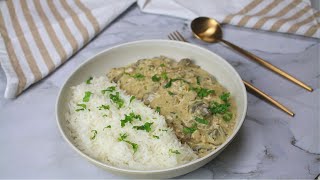 Easy Classic Beef Stroganoff Recipe [upl. by Moorefield]