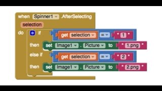 How to use a Spinner  Mit App Inventor 2 [upl. by Adliwa]