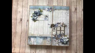 STAMPERIA BLUE LAND 12 X 12 HEARTFELT INSTA ALBUM SHARE SHELLIE GEIGLE JS HOBBIES AND CRAFTS [upl. by Namruht]