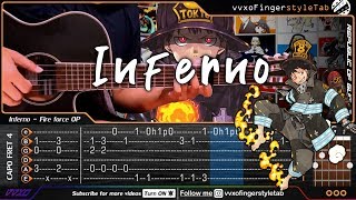 Fire Force OP  Inferno  Mrs GREEN APPLE  Fingerstyle Guitar Cover  TAB Tutorial [upl. by Terag52]