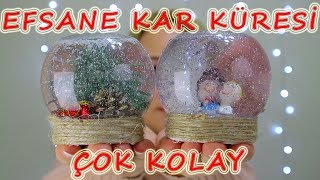 YILBAŞI HEDİYESİ KAR KÜRESİ 🎄 Kolay Kar Küresi Nasıl Yapılır [upl. by Bois]