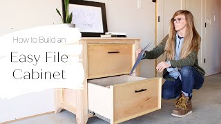 How to Build an EASY File CabinetUsing Plywood and 2x4s [upl. by Ahsiel]