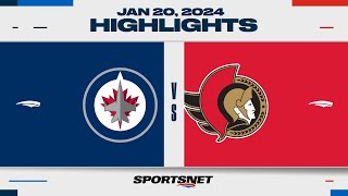 NHL Highlights  Jets vs Senators  January 20 2024 [upl. by Clyte310]