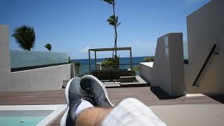 Excellence El Carmen Excellence Club Honeymoon Ocean Front 2 Story Roof Top Terrace Suite [upl. by Koralle]