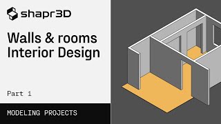 3D Modeling for Interior Design Walls amp Rooms  Shapr3D StepbyStep [upl. by Pail]