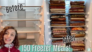 150 FREEZER MEALS  EASY Meal Prep Recipes  Large Family Cooking [upl. by Hike]