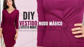 DIY VESTIDO FÁCIL  Cómo hacer un vestido ajustado EFECTO NUDO MÁGICO [upl. by Yorel236]