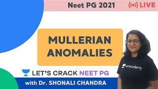 Mullerian Anomalies  NEET PG 2021  Dr Shonali Chandra [upl. by Sotnas]