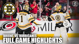 Boston Bruins vs Carolina Hurricanes  Full Game Highlights  ESPN NHL [upl. by Joice]